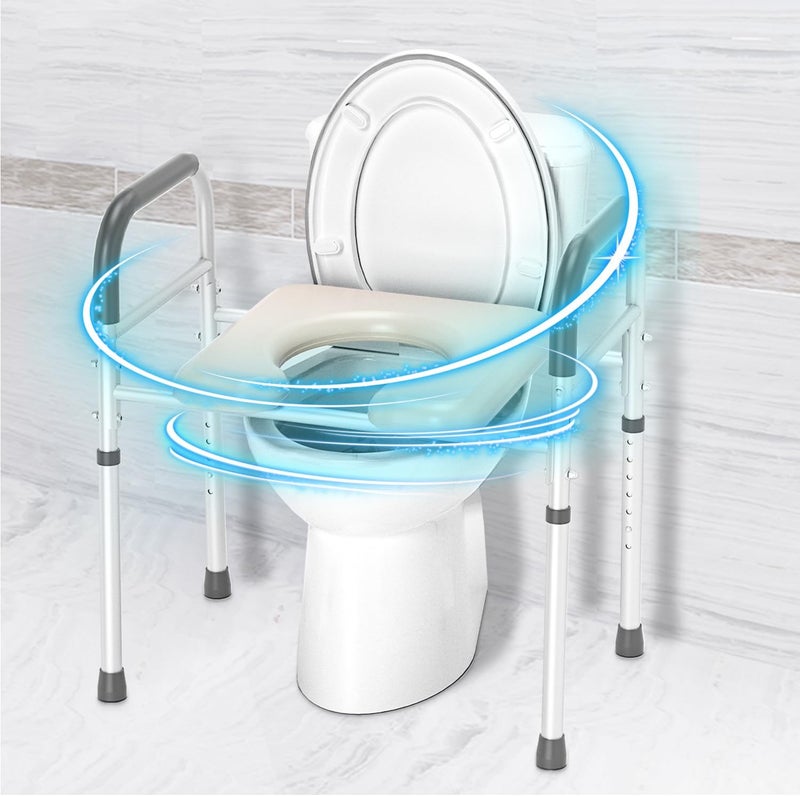 Deftyolo PU Commode Seat Cushion with Sponge Padded,C Shape Waterproof Soft Pad,Suitable for Bedside Commode Chairs,Raised Toilet Seats(Beige) - Image 3